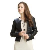 2011新款圆领拉链皮衣 经典时尚的欧美女装休闲上装